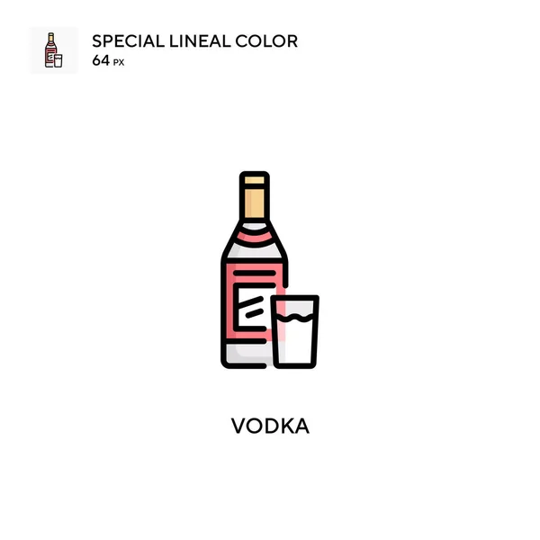 Vodka Special Linjal Färg Ikon Illustration Symbol Design Mall För — Stock vektor