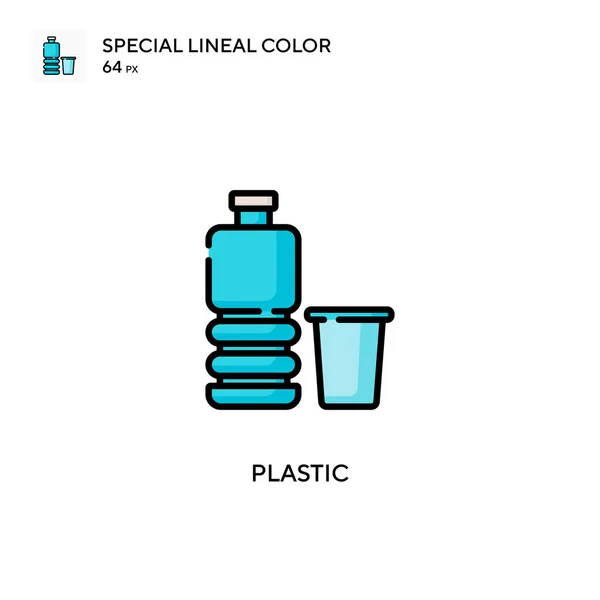 Plastic Special Lineal Color Icon Illustration Symbol Design Template Web — Stock Vector