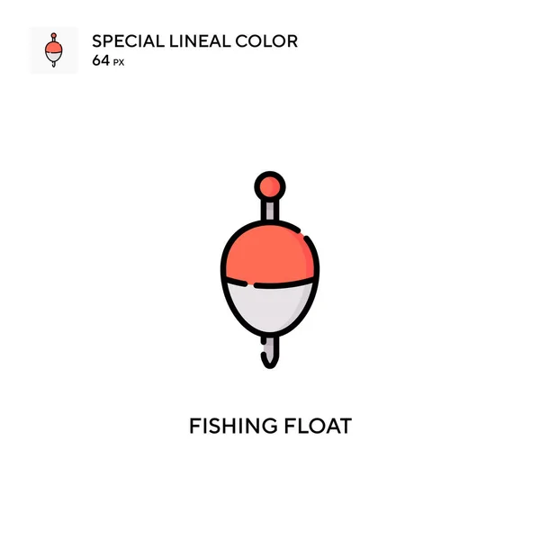 Flotador Pesca Icono Color Lineal Especial Plantilla Diseño Símbolo Ilustración — Vector de stock