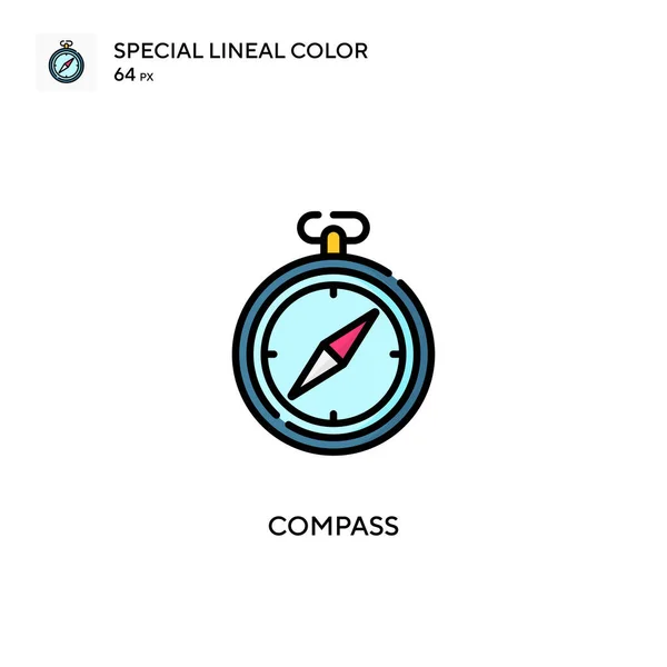 Bussola Speciale Icona Colori Lineari Illustrazione Modello Design Simbolo Elemento — Vettoriale Stock