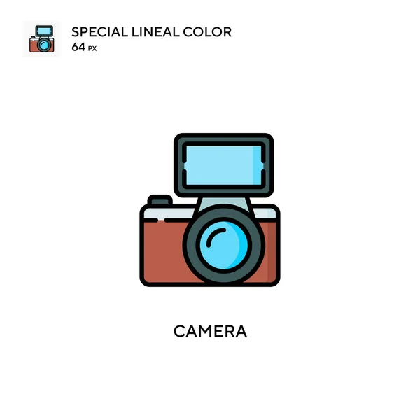 Camera Special Lineal Color Icon Illustration Symbol Design Template Web — Stock Vector