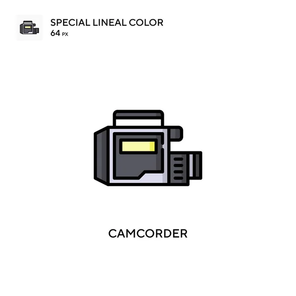カメラ特殊線色アイコン WebモバイルUi要素用のイラスト記号デザインテンプレート 編集可能なストローク上の完璧な色現代ピクトグラム — ストックベクタ