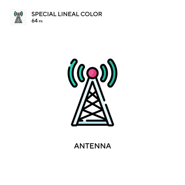 Antenne Icône Couleur Linéaire Spéciale Modèle Conception Symbole Illustration Pour — Image vectorielle