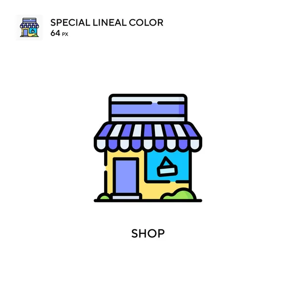 Shop Spezielle Lineare Farbsymbole Illustration Symbol Design Vorlage Für Web — Stockvektor
