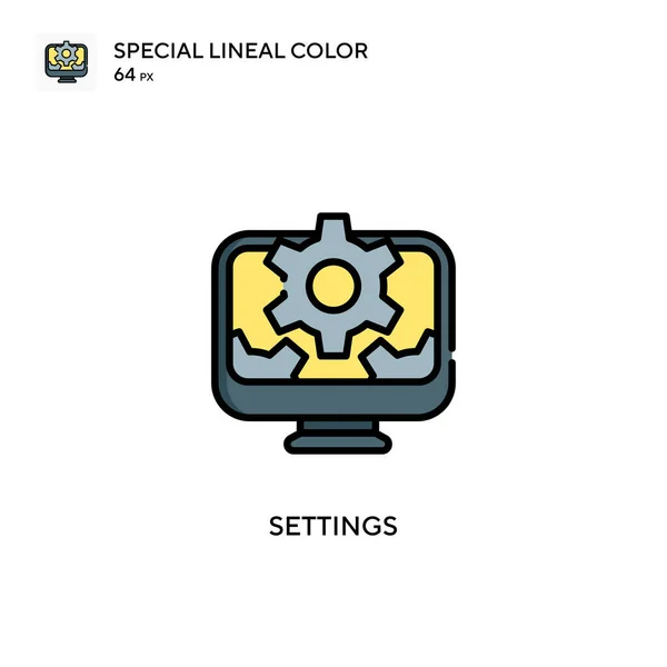 Settings Special Lineal Color Icon Illustration Symbol Design Template Web — Stock Vector