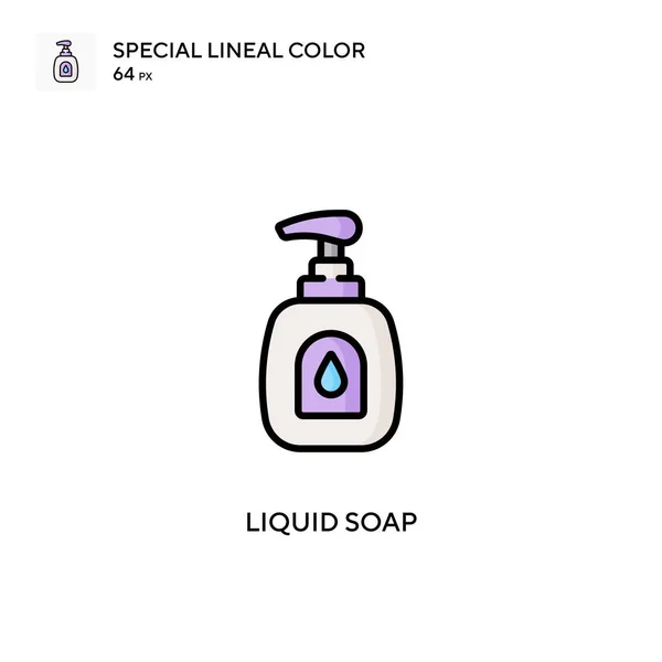 Sapone Liquido Speciale Icona Colori Lineari Illustrazione Modello Design Simbolo — Vettoriale Stock