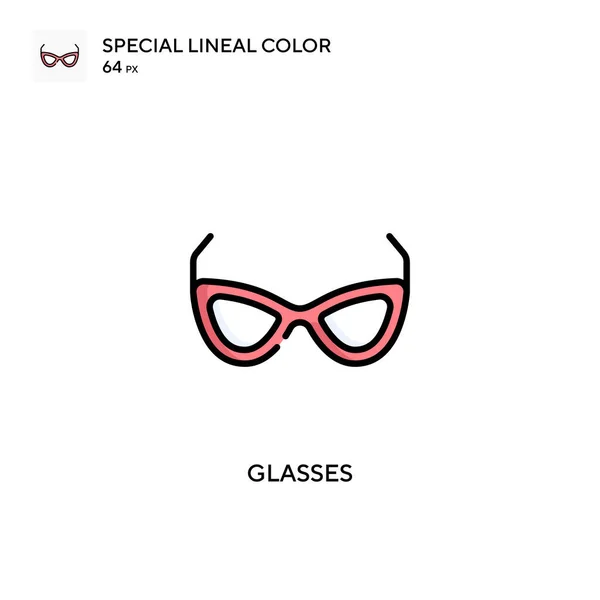 Gafas Icono Especial Color Lineal Plantilla Diseño Símbolo Ilustración Para — Archivo Imágenes Vectoriales