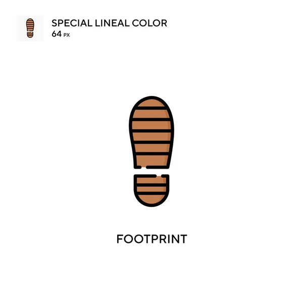 Footprint Specjalna Ikona Koloru Linii Wzór Symbolu Ilustracji Dla Mobilnego — Wektor stockowy