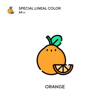 Turuncu özel renk ikonu. Web mobil UI ögesi için resimleme sembolü tasarım şablonu. Düzenlenebilir vuruş üzerine mükemmel renk modern pictogram.