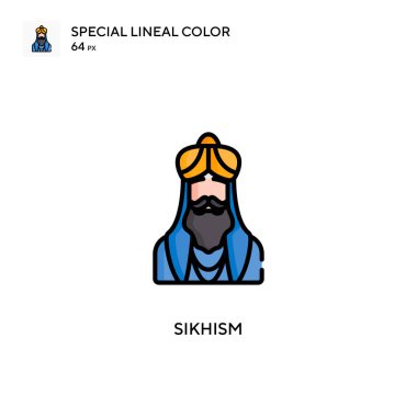Sikizm Özel Çizgisel Renk Simgesi. Web mobil UI ögesi için resimleme sembolü tasarım şablonu. Düzenlenebilir vuruş üzerine mükemmel renk modern pictogram.