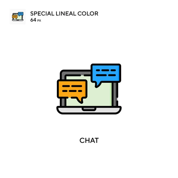 Chat Special Lineal Color Icon 디자인 모바일 요소를 템플릿 스트로크에 — 스톡 벡터