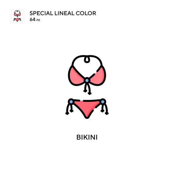 Bikini Spezielles Lineares Farb Symbol Illustration Symbol Design Vorlage Für — Stockvektor