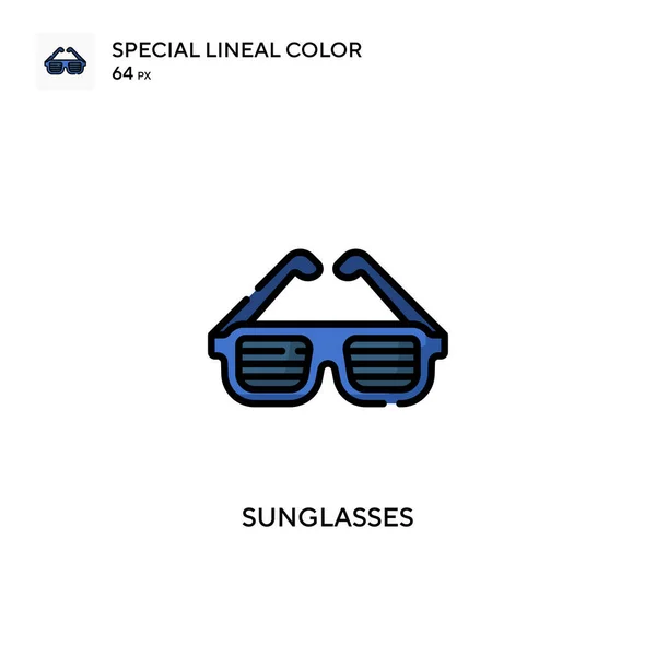 Lunettes Soleil Special Lineal Icône Couleur Modèle Conception Symbole Illustration — Image vectorielle