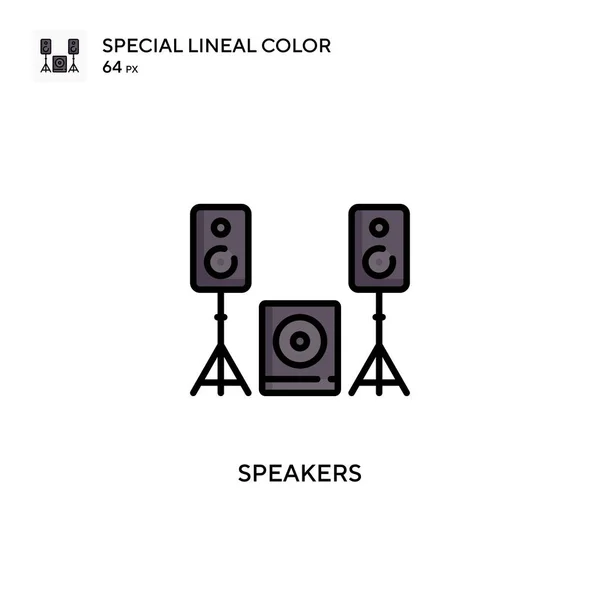 Speakers Speciale Lineal Kleur Icoon Illustratie Symbool Ontwerp Sjabloon Voor — Stockvector