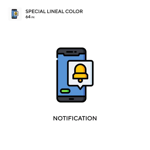 Notifica Speciale Icona Colori Lineari Illustrazione Modello Design Simbolo Elemento — Vettoriale Stock