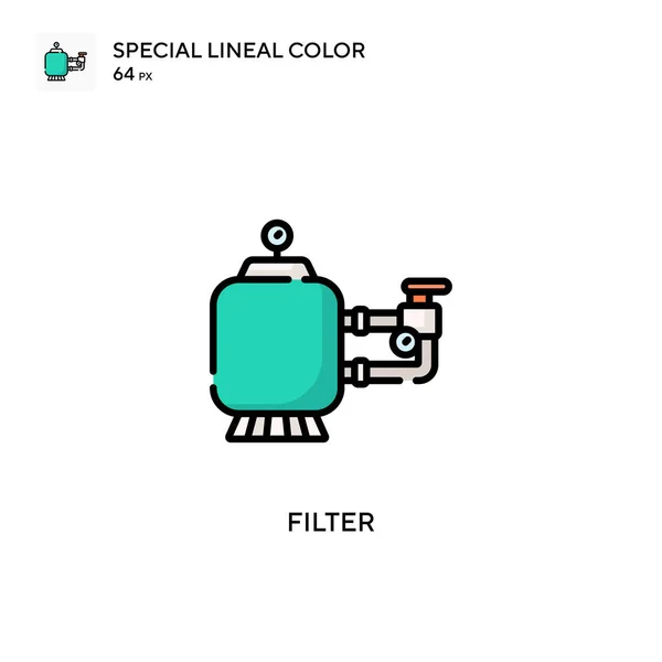 Filter Special Lineal Color Icon Illustration Symbol Design Template Web — Stock Vector