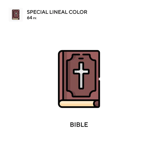 Bíblia Ícone Cor Linear Especial Modelo Design Símbolo Ilustração Para — Vetor de Stock