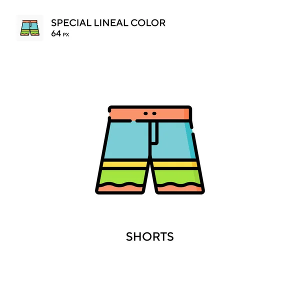 Pantalones Cortos Icono Especial Color Lineal Plantilla Diseño Símbolo Ilustración — Vector de stock