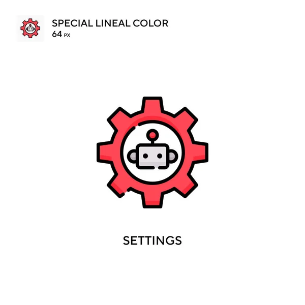 Beállítások Speciális Lineáris Szín Ikon Illusztráció Szimbólum Design Sablon Web — Stock Vector