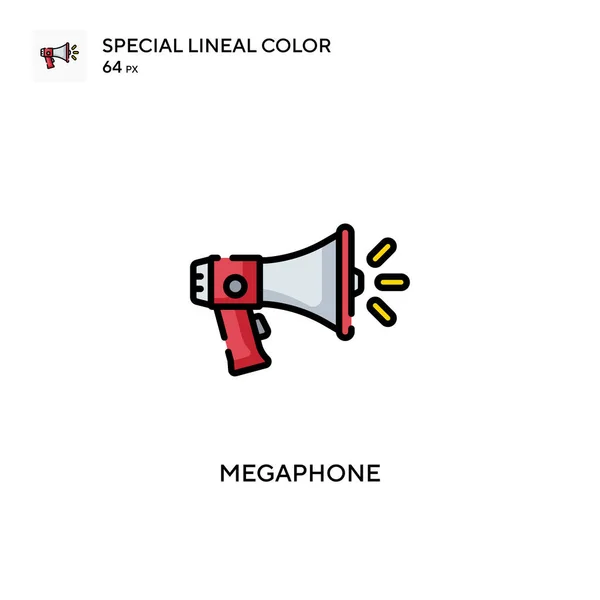 Megafon Specjalna Ikona Koloru Linii Wzór Symbolu Ilustracji Dla Mobilnego — Wektor stockowy