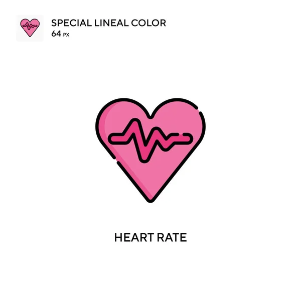 Frecuencia Cardíaca Icono Color Lineal Especial Plantilla Diseño Símbolo Ilustración — Archivo Imágenes Vectoriales