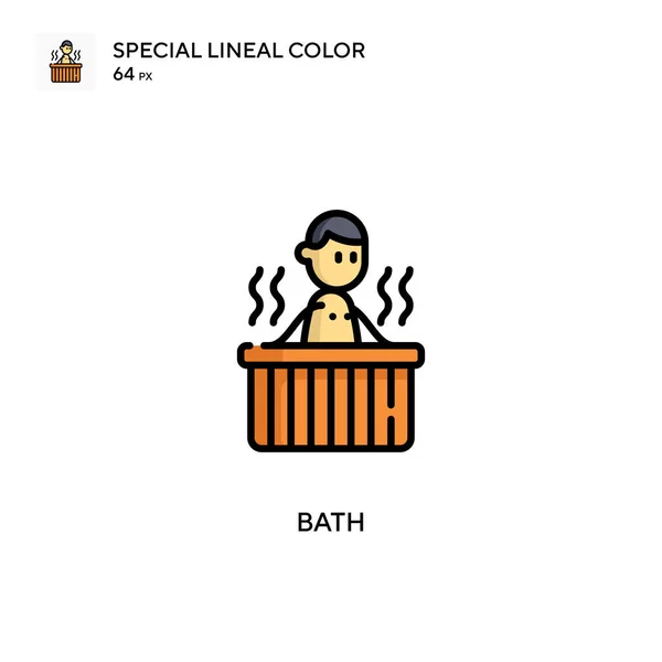 Bath Special Lineal Color Icon Illustration Symbol Design Template Web — Stock Vector