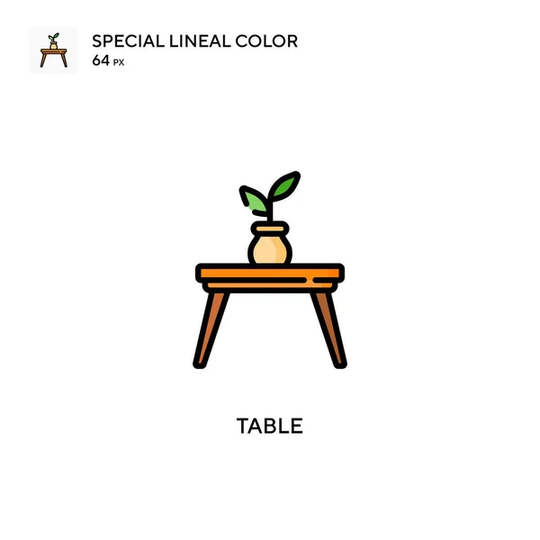 Tafel Speciale Lijnkleur Pictogram Illustratie Symbool Ontwerp Sjabloon Voor Web — Stockvector