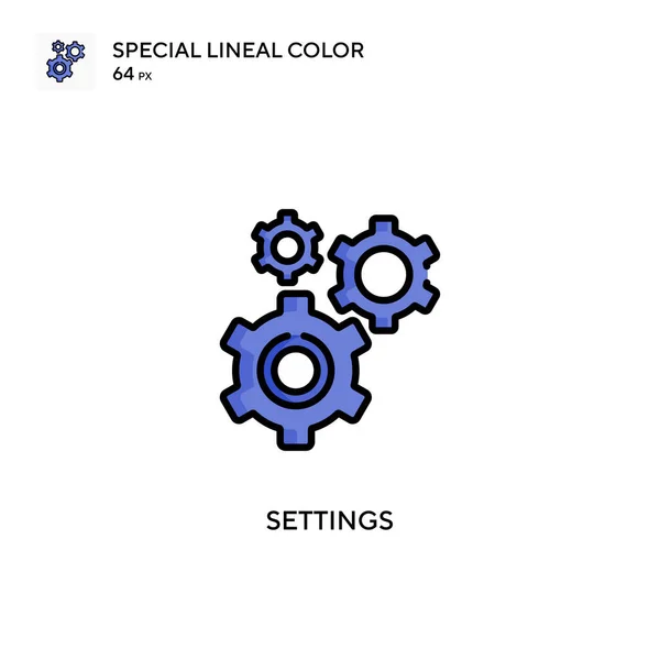 Settings Special Lineal Color Icon Illustration Symbol Design Template Web — Stock Vector