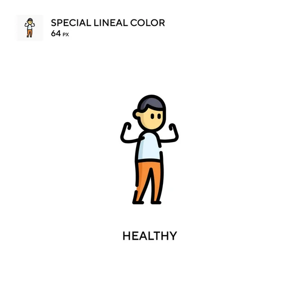 Icono Color Lineal Healthy Special Plantilla Diseño Símbolo Ilustración Para — Vector de stock