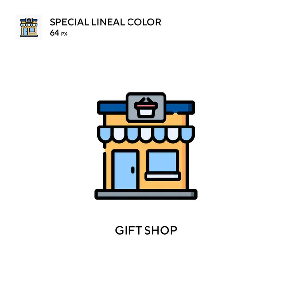 Cadeauwinkel Speciale Lineal Color Icon Illustratie Symbool Ontwerp Sjabloon Voor — Stockvector