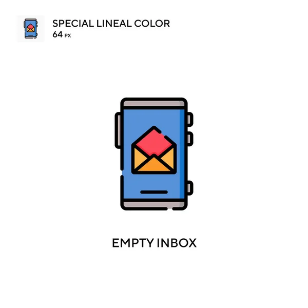 Empty Inbox Special Lineal Color Icon Illustration Symbol Design Template — Stock Vector