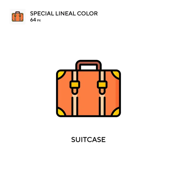 Koffer Spezielle Lineare Farbe Symbol Illustration Symbol Design Vorlage Für — Stockvektor