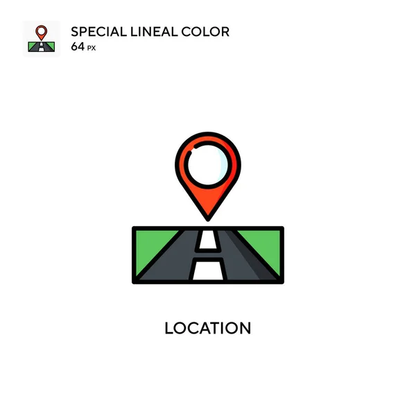 Location Special Lineal Color Icon Illustration Symbol Design Template Web — Stock Vector