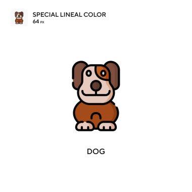 Dog Special Lineal renk ikonu. Web mobil UI ögesi için resimleme sembolü tasarım şablonu. Düzenlenebilir vuruş üzerine mükemmel renk modern pictogram.
