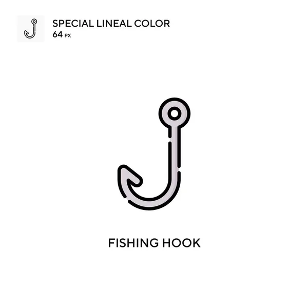 Fishing Hook Special Lineal Color Icon Illustration Symbol Design Template — Stock Vector