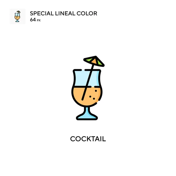 Cocktail Ícone Cor Linear Especial Modelo Design Símbolo Ilustração Para —  Vetores de Stock