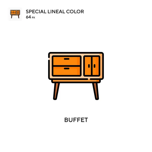 Buffet Icono Especial Color Lineal Plantilla Diseño Símbolo Ilustración Para — Archivo Imágenes Vectoriales