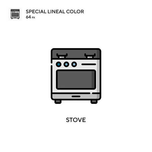 Stove Special Lineal Color Icon Illustration Symbol Design Template Web — Stock Vector