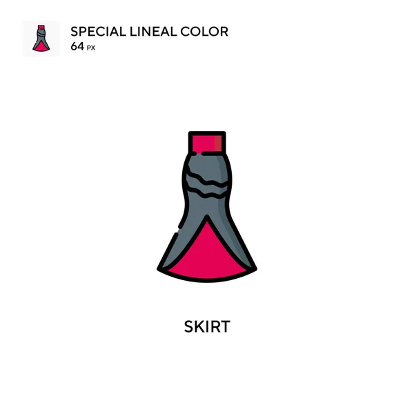 Jupe Icône Spéciale Couleur Linéaire Modèle Conception Symbole Illustration Pour — Image vectorielle