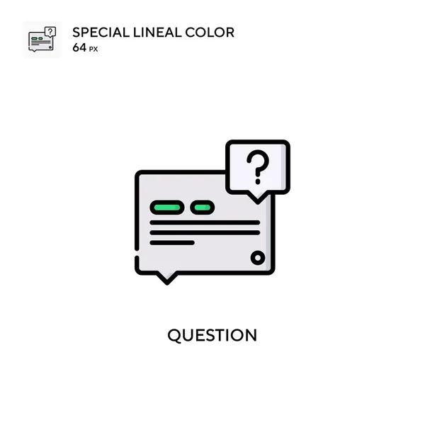 Question Special Lineal Color Icon Illustration Symbol Design Template Web — Stock Vector