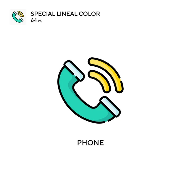 電話特殊線色アイコン WebモバイルUi要素用のイラスト記号デザインテンプレート 編集可能なストローク上の完璧な色現代ピクトグラム — ストックベクタ