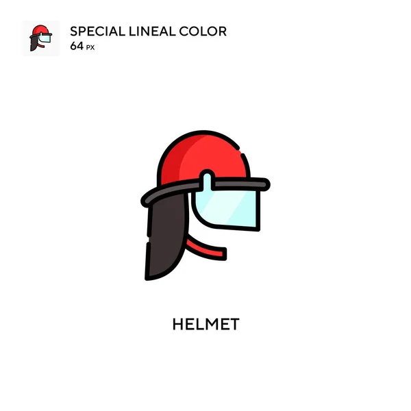 Helmet Special Lineal Color Icon Illustration Symbol Design Template Web — Stock Vector