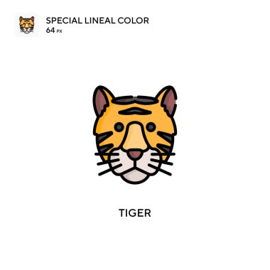 Tiger Special marka renk ikonu. Web mobil UI ögesi için resimleme sembolü tasarım şablonu.