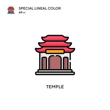 Temple Special Lineal renk ikonu. Web mobil UI ögesi için resimleme sembolü tasarım şablonu.