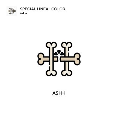 Kül-1 Özel çizgi renk simgesi. Web mobil UI ögesi için resimleme sembolü tasarım şablonu.