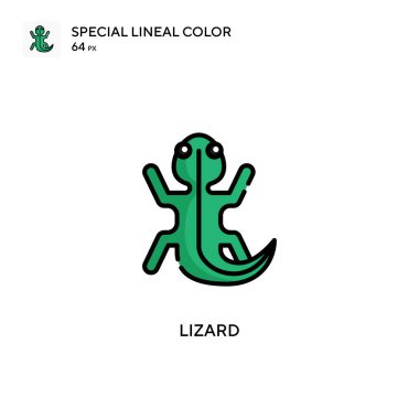 Kertenkele Özel renk simgesi. Web mobil UI ögesi için resimleme sembolü tasarım şablonu.