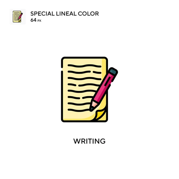 Escribir Icono Especial Color Lineal Plantilla Diseño Símbolo Ilustración Para — Vector de stock