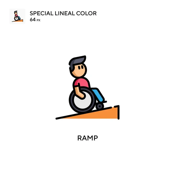 Rampa Icono Especial Color Lineal Plantilla Diseño Símbolo Ilustración Para — Vector de stock