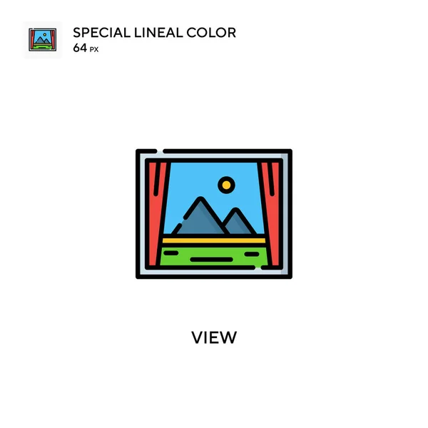 Ver Icono Color Lineal Especial Plantilla Diseño Símbolo Ilustración Para — Vector de stock