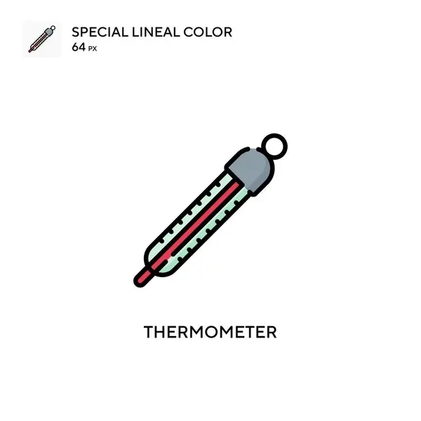 Thermometer Spezielles Lineares Farbsymbol Illustration Symbol Design Vorlage Für Web — Stockvektor